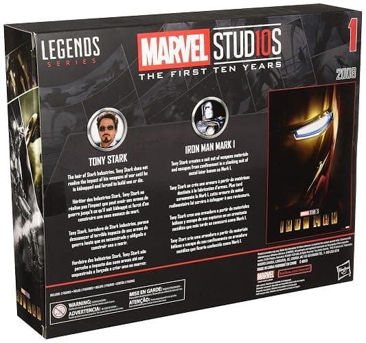 Marvel Studios Legends Series Hasbro Tony Stark & Iron Man Mark 1 2-Pack Action Figures. thumbnail 4