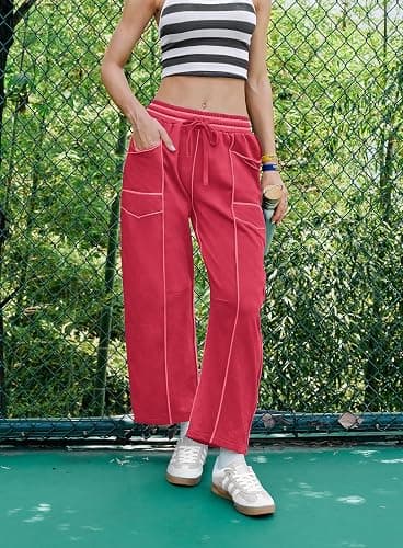 Yanekop Women's Baggy Wide Leg Palazzo Pants thumbnail 6