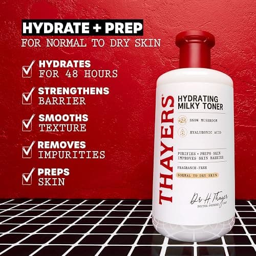 THAYERS Milky Face Toner Skin Care with Snow Mushroom and Hyaluronic Acid, Natural Gentle Facial Toner, for Dry and Sensitive Skin, 355mL thumbnail 3