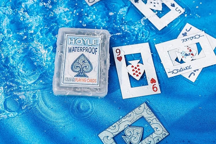 Hoyle Waterproof Playing Cards, Clear Plastic Deck of Cards for Outdoor Card Games, Camping, Beach, Pool & Travel Games (1 Deck) thumbnail 5