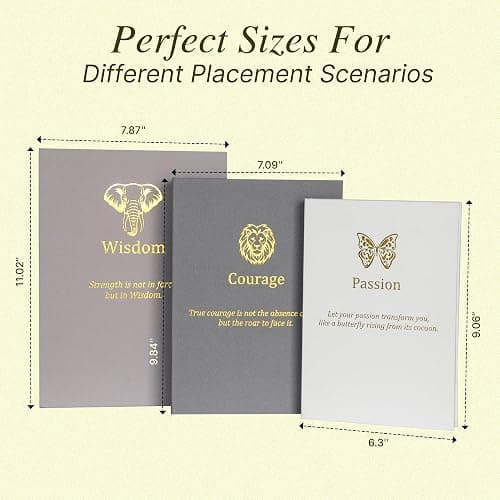 Decorative Books for Home Decor - Decorative Books for Coffee Table, Linen - Minimalist - Aesthetic - Fake - Faux Books for Decoration, Photo Storage and Keepsake Box, Motivational Animal Theme thumbnail 2