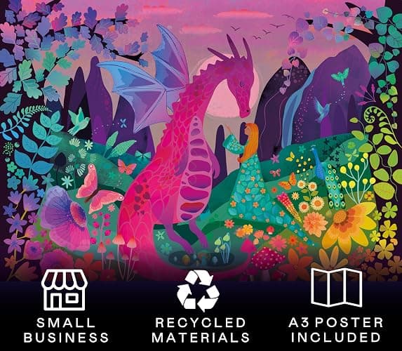 Elena Essex Puzzles for Adults 1000 Pieces - Enchanted Forest | Jigsaw Puzzles | 1000 Piece Puzzle for Adults | Cool Magic Dragon Puzzle | 20x28inches thumbnail 4
