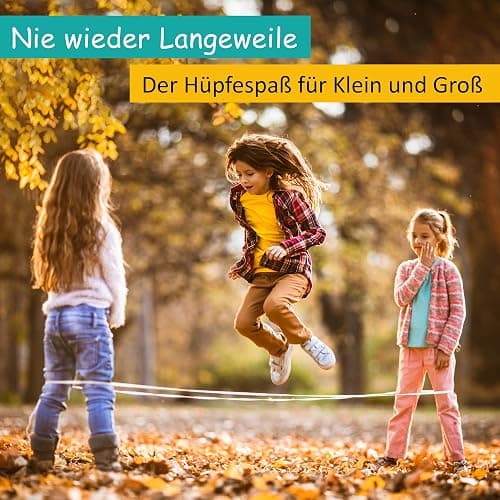 GLÜCKSWOLKE Gummitwist + Buch mit 25 Spiele - Indoor & Outdoor Spielzeug für Kinder ab 6, 7, 8, 9, 10 Jahre I Gummi Twist - Kinderspiele für Einschulung in Schultüte I Geschenke für Mädchen & Junge thumbnail 5