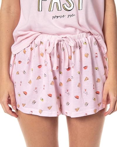 INTIMO Gilmore Girls Womens' Coffee Life's Short Talk Fast Sleep Pajama Set Shorts thumbnail 3