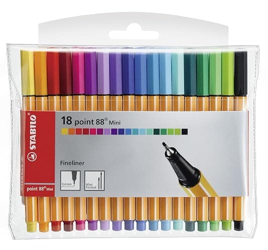 STABILO point 88 Mini - Feutre d'écriture - Pochette x 10 mini feutres d'écriture pointe fine - Coloris assortis - Image 1