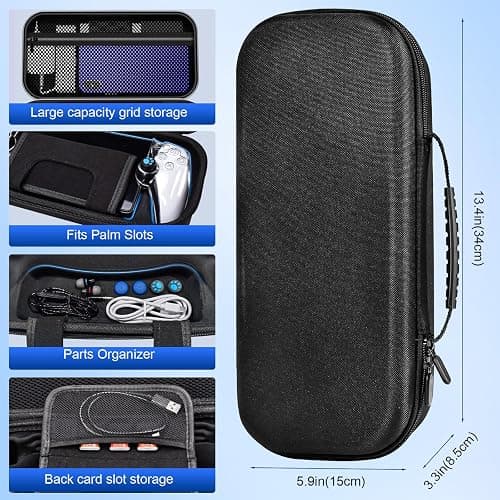 Accessories Kit for Playstation Portal, Carrying Case for PS Portal, Charging Dock Station for Playstation Portal, Protective Skin for PS5 Portal, 2 HD Screen Protector with 4 Thumb Grip,Wired Headset thumbnail 5