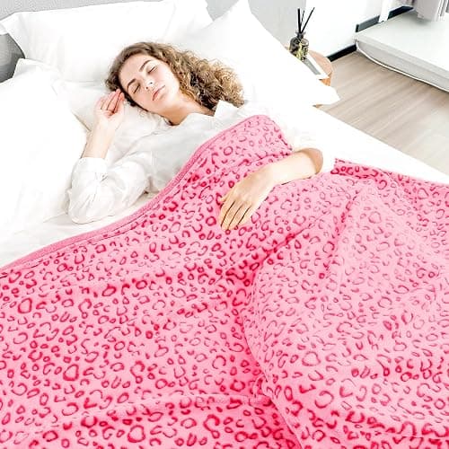Y2K Pink Girly Room Decor Blanket - Soft Plush Leopard Throw for Women & Girls, Cozy Fleece Small Blanket for Couch Bed, Birthday, Mother’s Day & Easter Gifts thumbnail 7