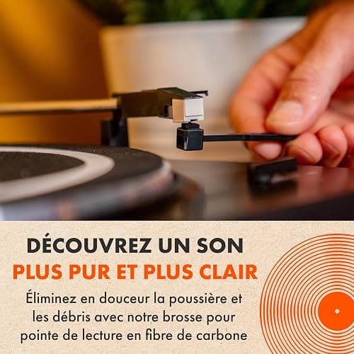 Kit Nettoyage Vinyle par SPINCARE | 5-en-1 Nettoyante pour LP Disques Vinyle, Antistatique Tampon Nettoyant en Velours, Support De Séchage/Présentoir Et Brosse pour Pointe De Lecture thumbnail 4