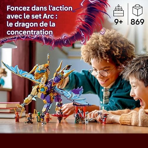 LEGO NINJAGO Arc : le dragon de la concentration - Jeu de construction interactif pour garçons, filles dès 9 ans - Toupie Spinjitzu, 8 minifigurines - Cadeau pour fans du Soulèvement des Dragons 71836 thumbnail 4
