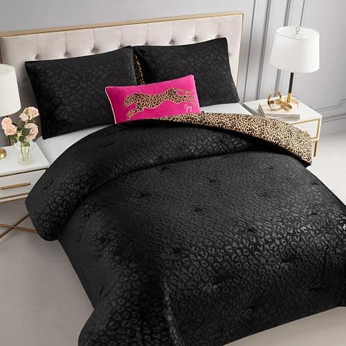 Juicy Couture reversible leopard comforter set for queen/full thumbnail 6