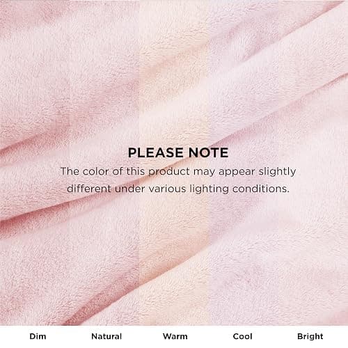 Bedsure GentleSoft Pink Fleece Throw Blanket for Couch - 300GSM Cozy Soft Blankets for Women, Cute Small Fleece Throws for Girls, Pink Home Decor Gifts, 50x60 Inches thumbnail 4