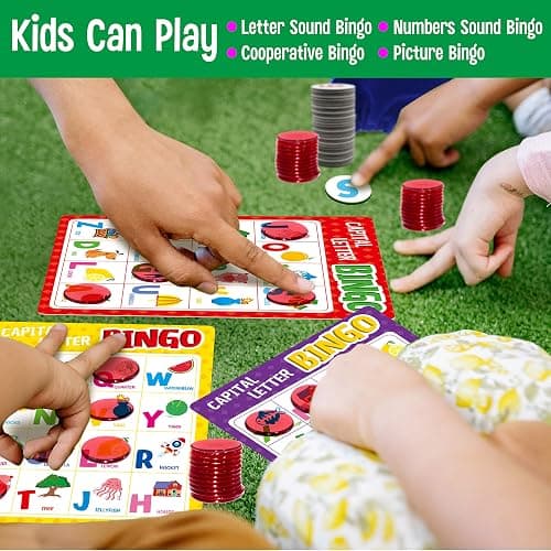 Alphabet Bingo Game, Uppercase/Lowercase/Number Bingo Game ABC and 123 Bingo Board Game for Kindergarten and Preschool Kids 4-8, Perfect for Classroom & at Home thumbnail 5