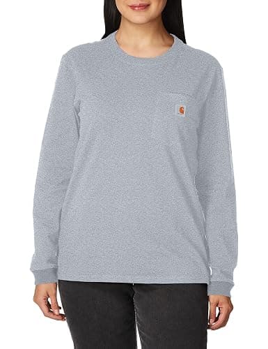 Carhartt Women's 103244 Women's WK126 Workwear Pocket Long Sleeve T-Shirt thumbnail 3