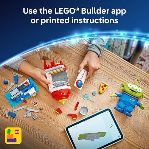 LEGO Disney and Pixar Toy Story Alien with Pizza Planet Rocket Ride - Building Toy for Girls & Boys, Ages 9+ - Disney Gift Idea - Kids Bedroom Decor - 43307 thumbnail 7