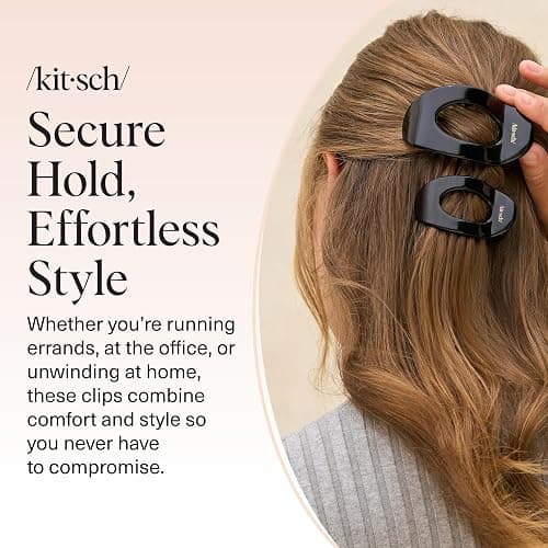 Kitsch Recycled Plastic Medium Flat Cloud Clip - Black thumbnail 8