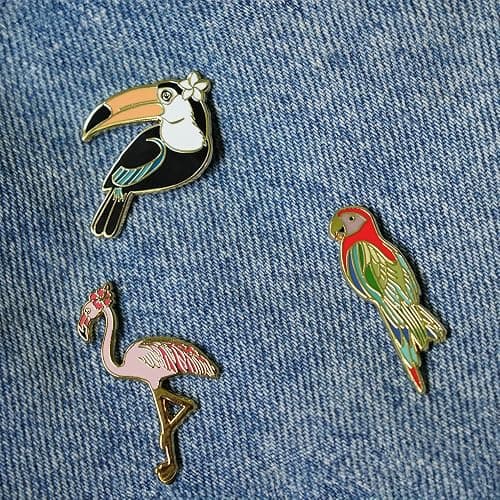 Toucan Enamel Pin - Colorful Tropical Bird Lapel Pin, Cute Jungle-Themed Accessory, Bird Collector’s Item, Unique Gift for Animal Lovers thumbnail 7