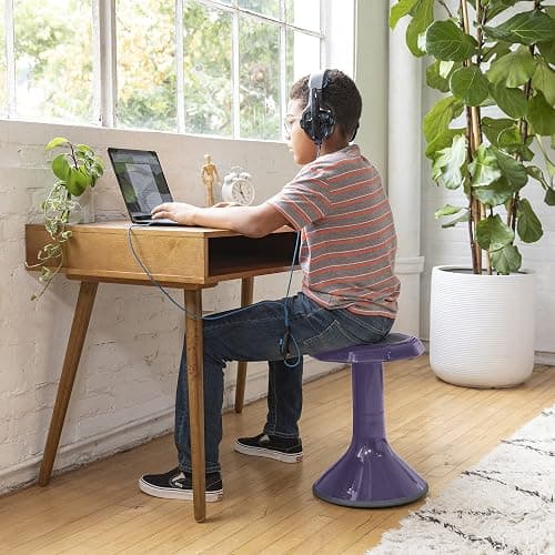 ECR4Kids ACE Active Core Engagement Wobble Stool, 18-Inch Seat Height, Flexible Seating, Eggplant | Durable plastic, GREENGUARD Gold Certified, 13 years +, 220 lb capacity, fully assembled, flexible seating for classroom use thumbnail 8