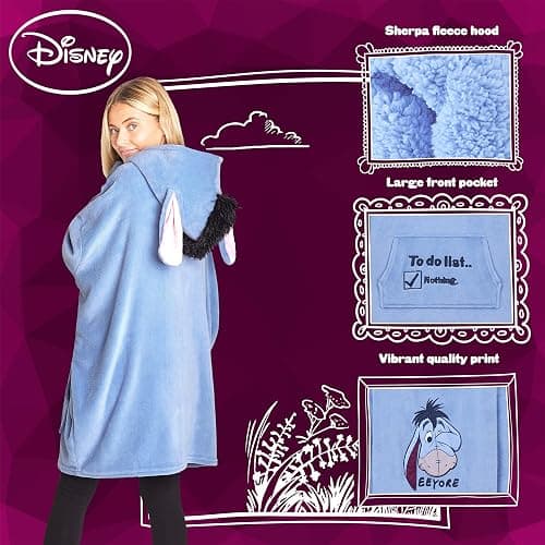 Disney Stitch Blanket Hoodie for Women Warm Fleece Wearable Blanket Stitch Gifts thumbnail 4