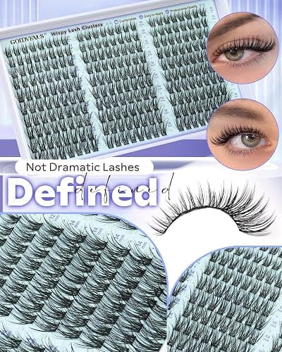 Goddvenus Wispy Lash Clusters Kit Eyelash Clusters Natural Cluster Eyelash Extensions Kit 10-16mm CC Curve Lash Extension Kit For DIY thumbnail 4