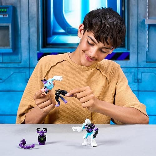 MrBeast Lab Hybrids Multi Pack, Reveal Different Hybrid Parts To Create 2 Mix & Match Action Figures, Plus Parts Of The Golden Panther Dragon, Fuse Millions Of Beast Combinations - Shark VS Polar Bear thumbnail 4