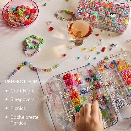 BaubleBar Ultimate DIY Bracelet Kit | 1000+ Pcs | Great for a Gift or Party | Bracelet Jewelry Making Kit with Beads thumbnail 4