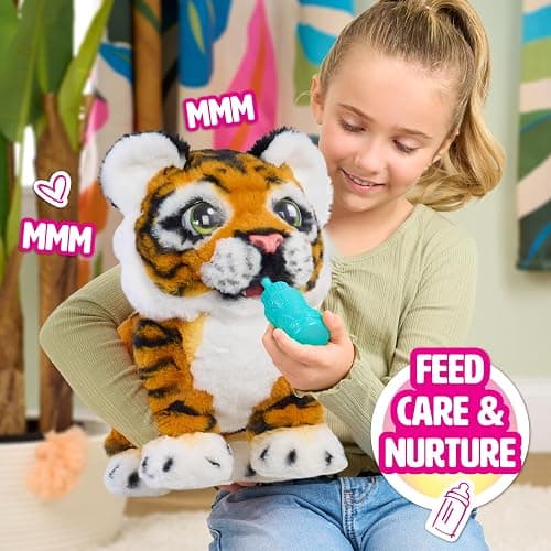 FurReal Gabby the Grow & Roar Interactive Plush Tiger | Grows from Cub to Big Cat, 100+ Sounds & Reactions, Ages 4 and Up thumbnail 3