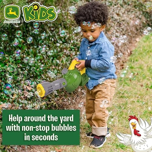 John Deere Bubble Leaf Blower Toy for Kids Includes 24oz Bubble Refill Gas Can, Outdoor Bubble Machine for Kids, Easy to Use, Outdoor Play, Great Gift Toddler 3+ thumbnail 6