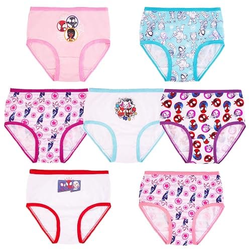 Marvel girls Spiderman and Ghost Spider Amazon Exclusive Toddler 7-pack of 100% Combed Cotton Panties in Sizes 2/3t, 4t & 5t - Image 1