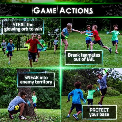 Redux: The Original Glow in The Dark Capture The Flag Game | Ages 8+ | Outdoor Games for Kids and Teens | Glow in the Dark Games | Sports Gifts for Boys | Alternative to Laser Tag Guns & Flag Football thumbnail 2
