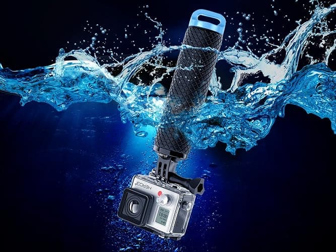 Floating Hand Grip Waterproof Monopod for GoPro Hero 13 12 11 10 9 8 7 6 5 | Compatible with Hero Session Black Silver Handler & Handle Mount Accessories Kit for Water Sport & Action Cameras (Blue) thumbnail 6
