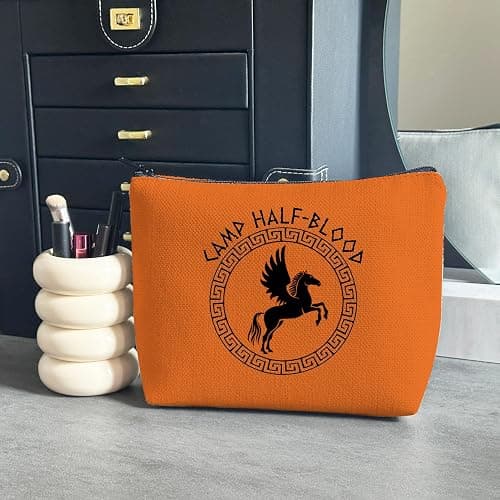WCGXKO Percy Movie Camp Half-Blood Greek Mythology Long Island Makeup Bag Bookish Gift thumbnail 6