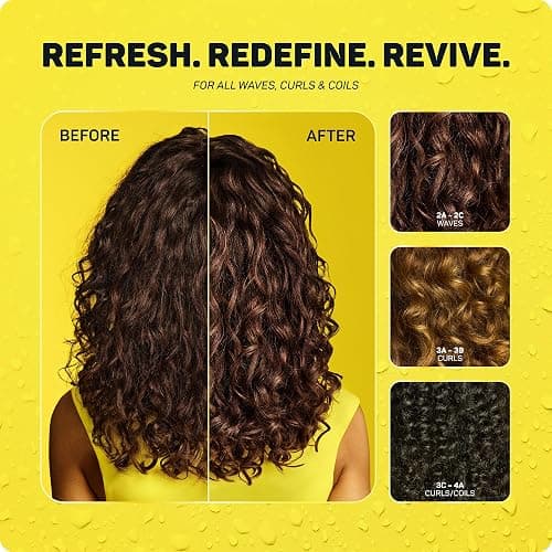 Marc Anthony Curl Refresher Spray, Strictly Curls - Lightweight Anti-Frizz Curly Hair Spray Hydrates & Restyles for Soft, Bouncy, Defined Curls & Waves - Sulfate-Free Hair Styling Products thumbnail 4