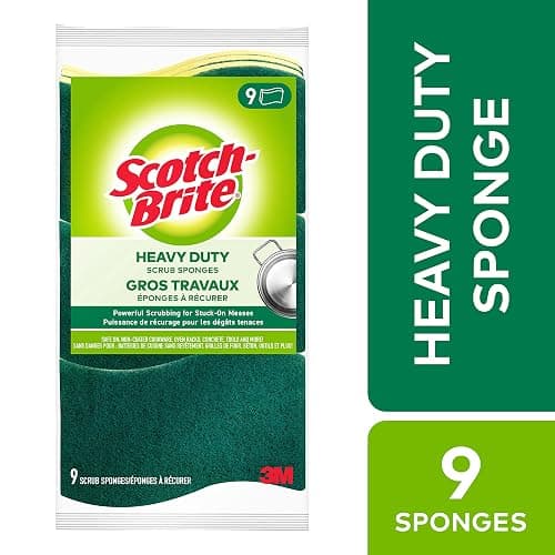 Scotch-Brite Scrub Sponge, 9 Pack, Heavy Duty, Sponges for Dishes ,Garage,Outdoor, Kitchen thumbnail 2