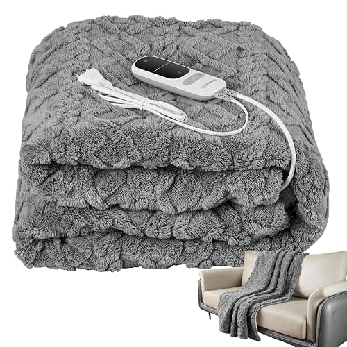 Heizdecke mit Abschaltautomatik Kuschelheizdecke 180x130cm elektrische Wärmedecke Kuscheldecke Bett Sofa Wärmezudecke Thermodecke Elektro-Wärmedecke Wärmebettdecke 9 Stufen bis 40°C waschbar - Image 1
