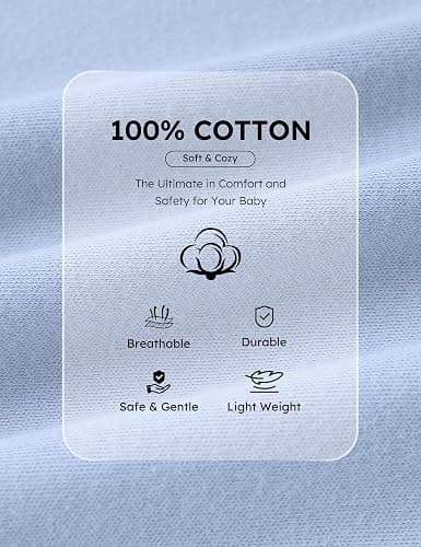 Yoofoss Baby Pajamas 100% Organic Cotton Baby Sleepers for Newborn 0-3 3-6 6-9 Months Boys Girl Clothes 3pcs Footed PJs thumbnail 7