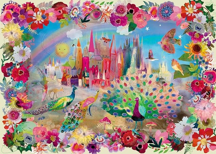 Elena Essex Jigsaw Puzzles 1000 Pieces - Peacock Castle, Puzzles for Adults 1000 Pieces, 1000 Piece Puzzle, Colorful Cool Dream Art Magical Puzzle, Size 28x20 inches thumbnail 8