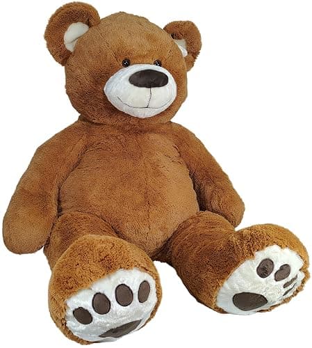 Anico 59" Tall (5 Foot) Giant Plush Bear, Stuffed Animal, Medium Brown Teddy Bear with Smiling Face. Premium Stuffed Toy Teddy Bear, Perfect for Girlfriend, Kids, Valentine's Day, Christmas! thumbnail 4