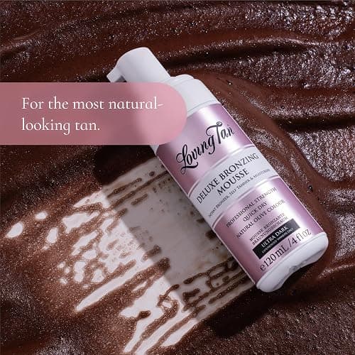 Loving Tan Deluxe Self Tanning Bronzing Mousse, Ultra Dark - Streak Free, Professional Quality Sunless Tanning - Up to 5 Self Tanner Applications per Bottle, Cruelty Free - 4 FL Oz thumbnail 5