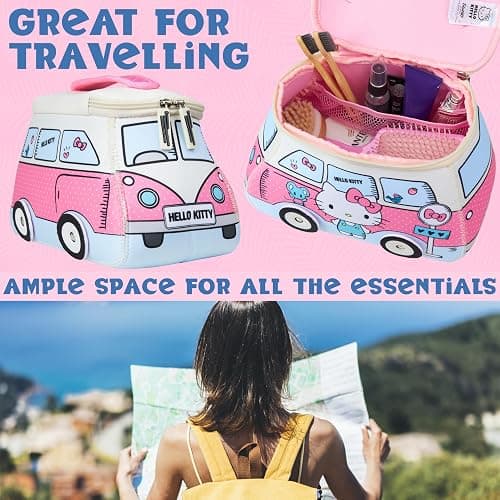 Get Trend Hello Kitty Toiletry Bag Women Teens Travel Essentials Girls Kawaii Makeup Bag Gifts for Her (Multi Hello Kitty) thumbnail 3