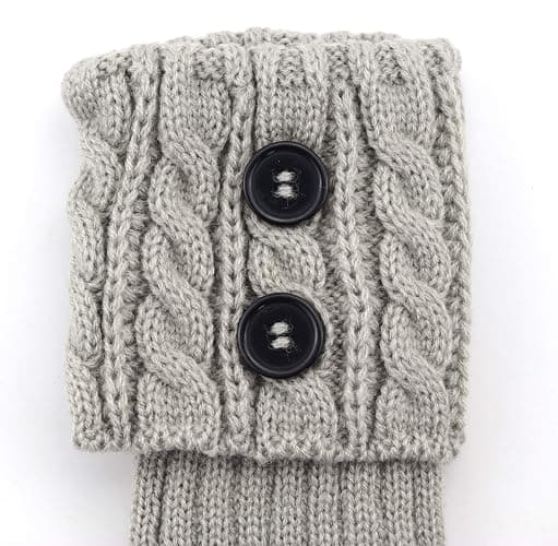 Bestjybt 3 Pairs Womens Short Boots Socks Crochet Knitted Boot Cuffs Leg Warmers Socks thumbnail 4