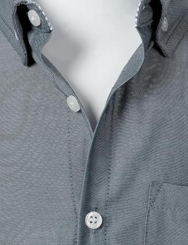 AOTIK Boys Oxford Button Down Shirt Short Sleeve Formal Uniform Dress Shirts with Pocket thumbnail 3
