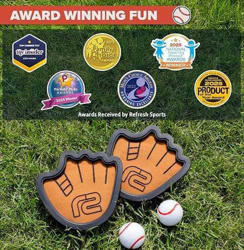 Toss and Catch Ball Game Set - Easy to Use Sticky Balls & Beginner Baseball Training Glove - Premium Toy Paddle Fits All Hand Sizes From Toddlers to Teens & Adults - Fun Gift Idea for Boys and Girls thumbnail 8
