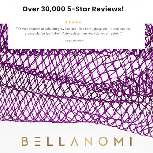 Bellanomi African Exfoliating Net Sponge, Authentic, Ethically sourced from Nigeria, 45 inches Long, Back Scrubber for Daily use (Indigo) thumbnail 3