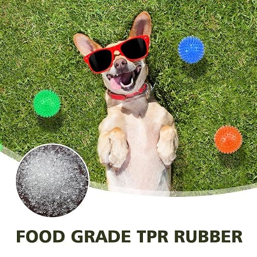 petizer 3-Pack 3.5” Squeaky Dog Toy Balls, Floating Dogs Pool Balls, Dog Spiky Balls, Interactive Fetch Toys for Puppy, Dog Chew Toys - Safe, BPA Free thumbnail 3