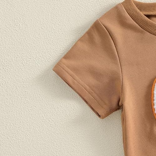 Onfmst Toddler Baby Boy Summer Clothes 0 6 12 18 24 Months Dinosuar Embroidery Outfit 2PCS Short Sleeve T-shirt Shorts Set thumbnail 6