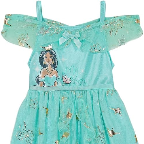 Disney Girls' Princess Dress Nightgown, Fantasy Gown, Soft & Cute Pajamas for Kids thumbnail 2