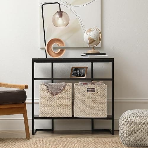 Casafield 13" x 13" Hyacinth Storage Baskets, Whitewash - Set of 6 Storage Organizers, Woven Wicker Cubes for Bathroom, Bedroom, Laundry, Shelves thumbnail 2