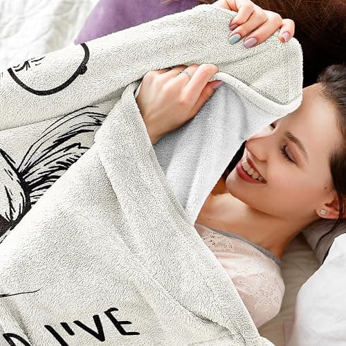GoMelley Funny Chicken Blanket, Gag Birthday Gifts for Women Men | Chicken Gifts for Friend Coworker Partner Chicken Lover, White Elephant Gift, Soft Throw Blanket for Napping Couch, 60" x 50" thumbnail 7