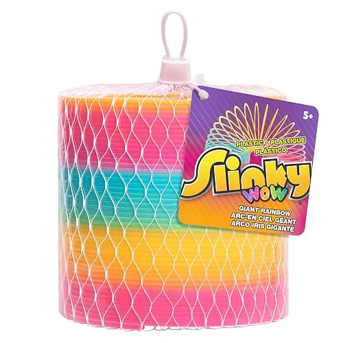Slinky the Original Walking Spring Toy, 5-inch Diameter Plastic Rainbow Giant Slinky, Fidget Toy, Kids Toys for Ages 5 Up by Just Play thumbnail 5