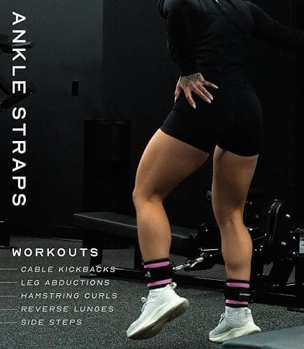 Gymreapers Ankle Straps For Cable Machine Kickbacks, Glute Workouts, Lower Body Exercises - Adjustable Leg Straps with Neoprene Padding thumbnail 6